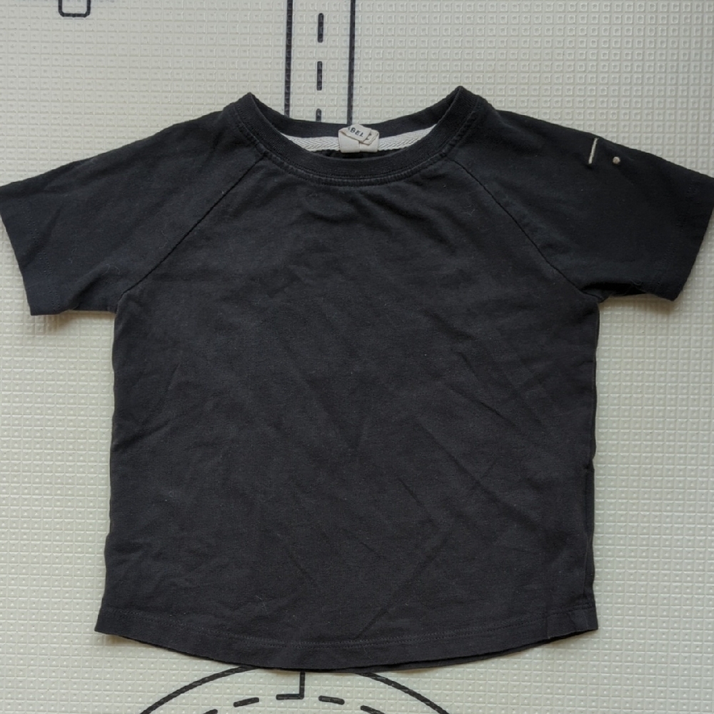 Gray Label | Classic Dark Grey Toddler Crew Neck Tee T-shirt, 1-2Y